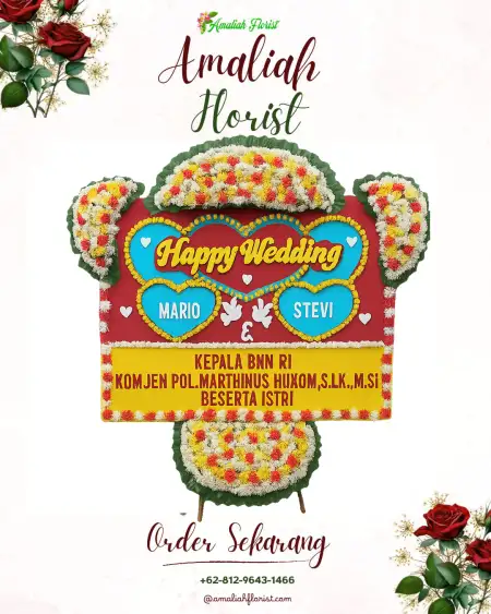 Papan Bunga Pernikahan Bokoneri